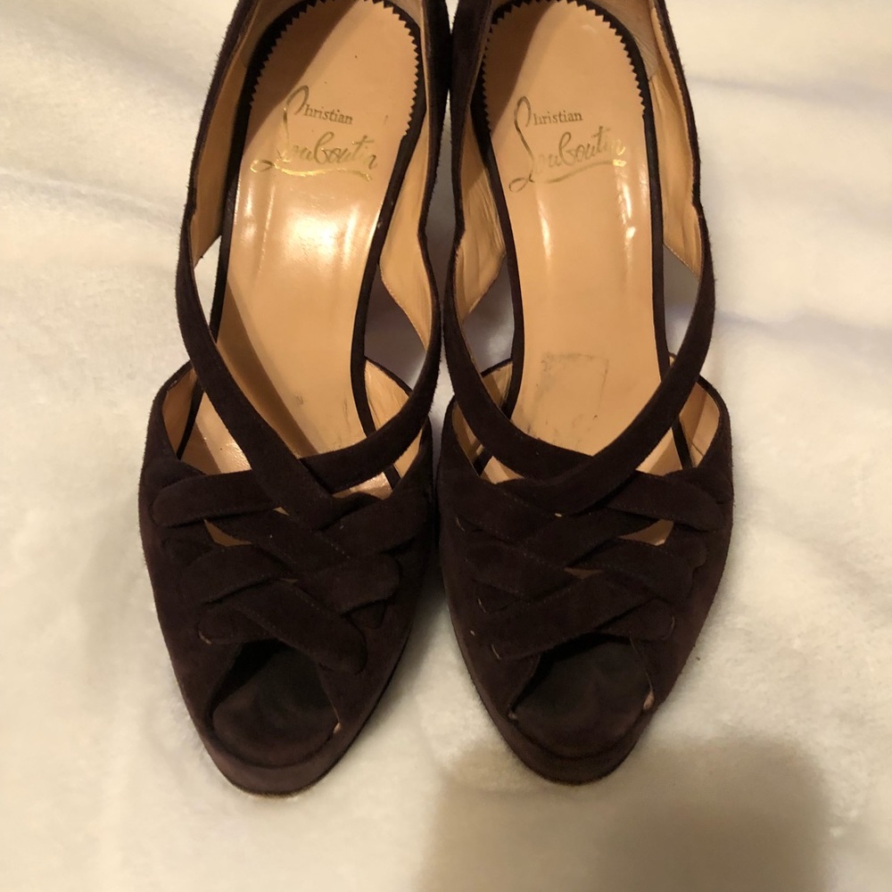 Christian Louboutin suede heels